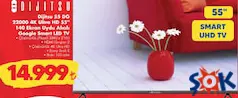 DİJİTSU 55 DG 22000 4K ULTRA HD 55 İNÇ 140 EKRAN UYDU ALICILI GOOGLE SMART LED TV AKILLI TELEVİZYON DİJİTSU 55 DG 22000 4K ULTRA HD 55 İNÇ 140 EKRAN UYDU ALICILI GOOGLE SMART LED TV AKILLI TELEVİZYON